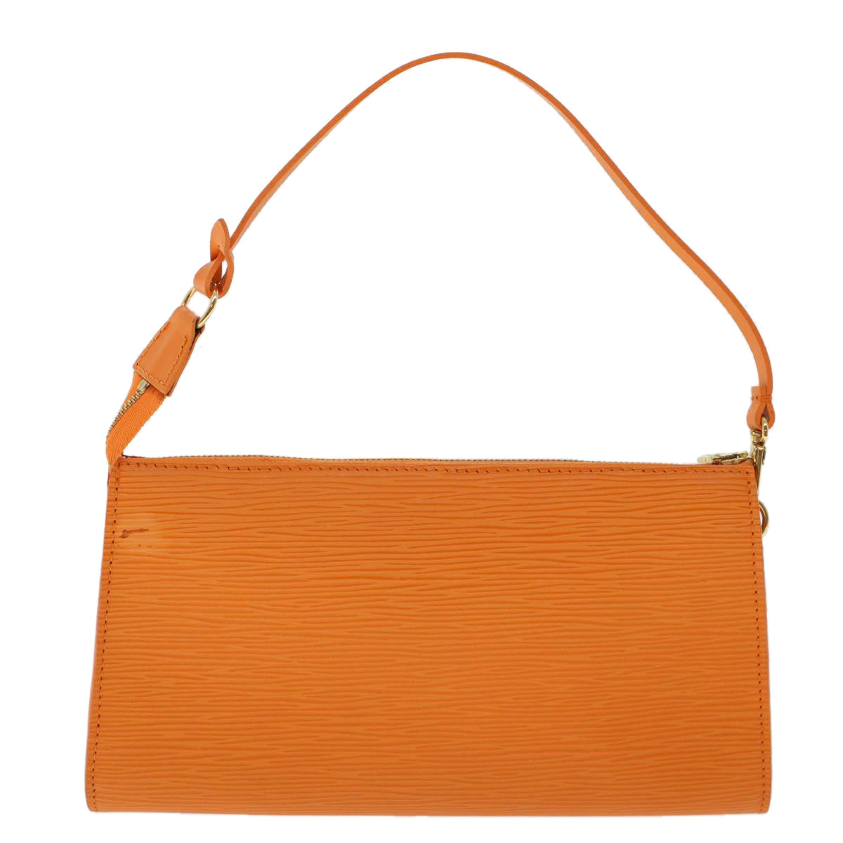 LOUIS VUITTON Epi Pochette Accessoires Pouch Orange Mandarin M5294H Auth 46437