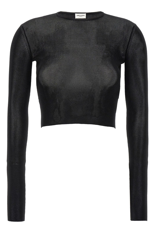 Saint Laurent Women Viscose Crop Top