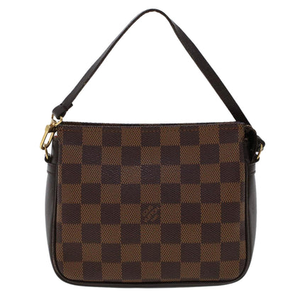 LOUIS VUITTON Damier Ebene Trousse Makeup Pouch N51982 LV Auth 46646