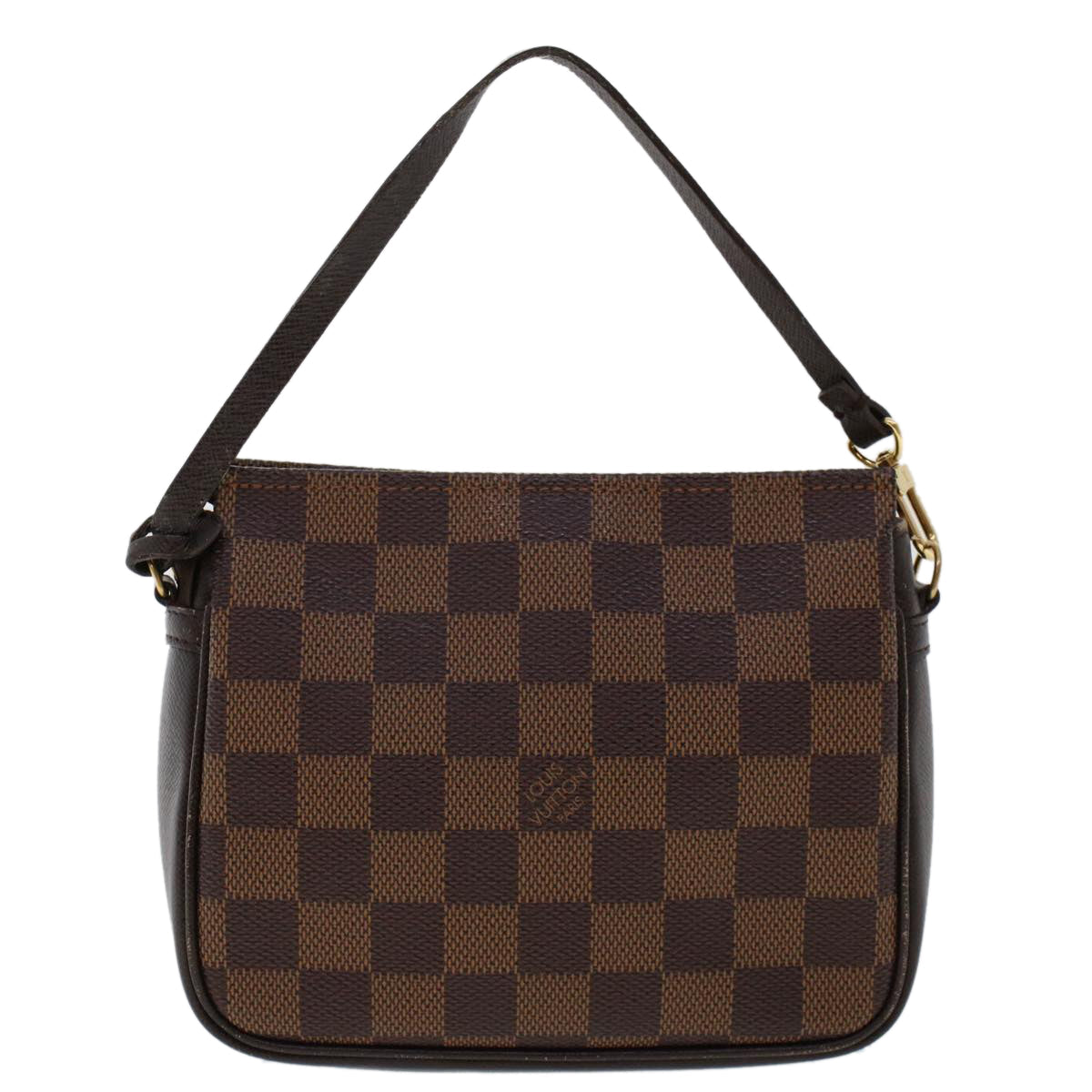 LOUIS VUITTON Damier Ebene Trousse Makeup Pouch N51982 LV Auth 46646