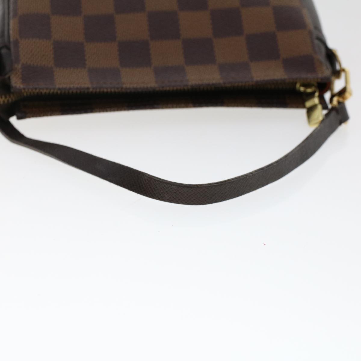 LOUIS VUITTON Damier Ebene Trousse Makeup Pouch N51982 LV Auth 46646