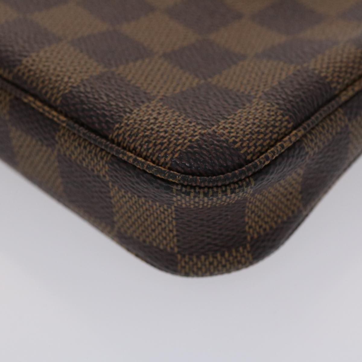 LOUIS VUITTON Damier Ebene Mini Pochette Accessoires Pouch N58009 LV Auth 46648