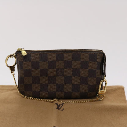 LOUIS VUITTON Damier Ebene Mini Pochette Accessoires Pouch N58009 LV Auth 46648