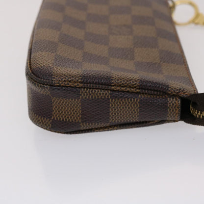 LOUIS VUITTON Damier Ebene Mini Pochette Accessoires Pouch N58009 LV Auth 46648