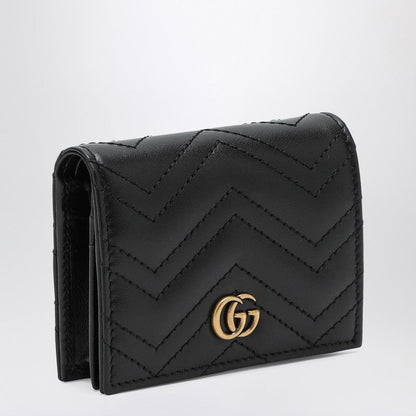 Gucci Gg Marmont Black Quilted Leather Small Wallet Women