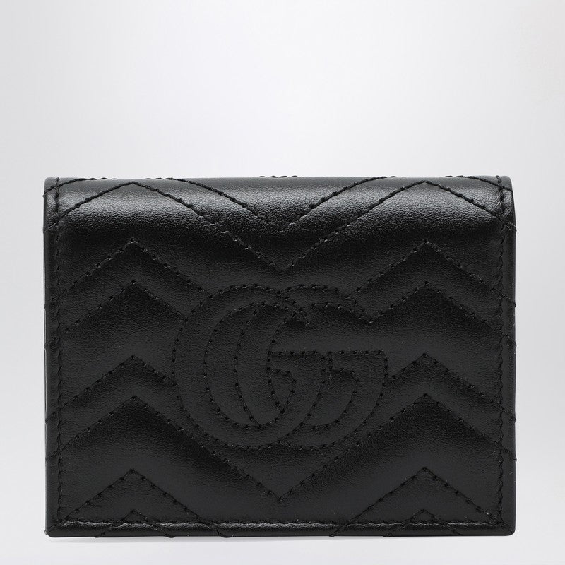 Gucci Gg Marmont Black Quilted Leather Small Wallet Women