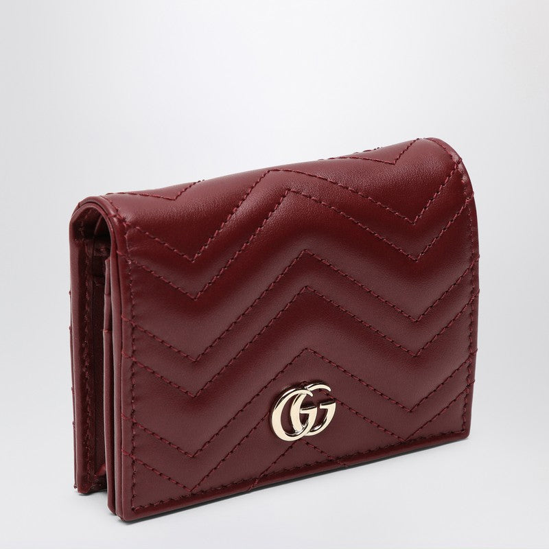 Gucci Gg Marmont Rosso Ancora Card Holder Women