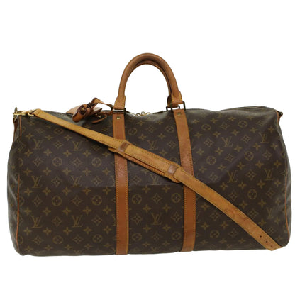 LOUIS VUITTON Monogram Keepall Bandouliere 55 Boston Bag M41414 LV Auth 46744