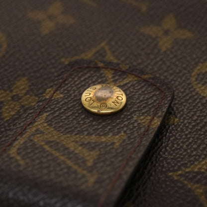 LOUIS VUITTON Monogram Agenda GM Day Planner Cover R20006 LV Auth 46844