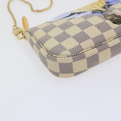 LOUIS VUITTON Damier Azur Mini Pochette Accessoires Pouch N63005 LV Auth 46968A