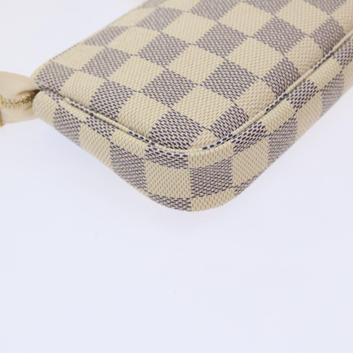 LOUIS VUITTON Damier Azur Mini Pochette Accessoires Pouch N63005 LV Auth 46968A