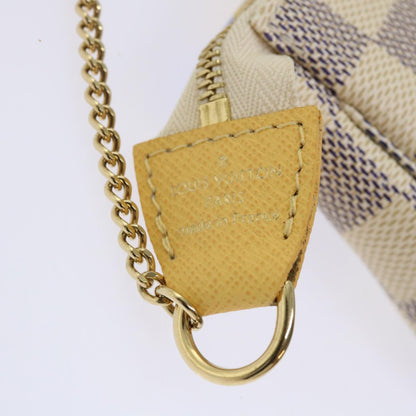 LOUIS VUITTON Damier Azur Mini Pochette Accessoires Pouch N63005 LV Auth 46968A