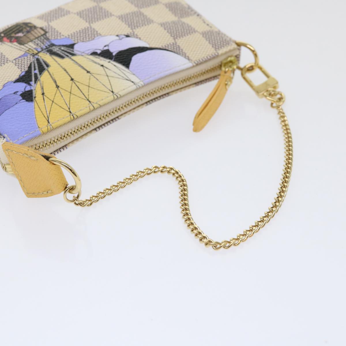 LOUIS VUITTON Damier Azur Mini Pochette Accessoires Pouch N63005 LV Auth 46968A