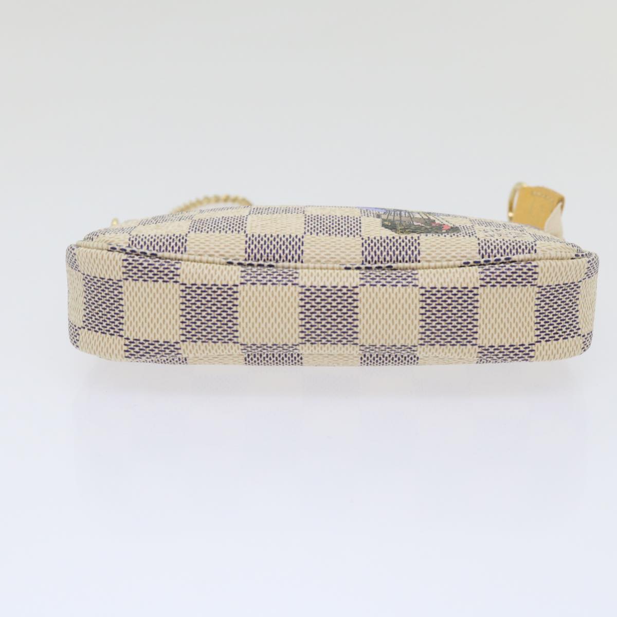 LOUIS VUITTON Damier Azur Mini Pochette Accessoires Pouch N63005 LV Auth 46968A