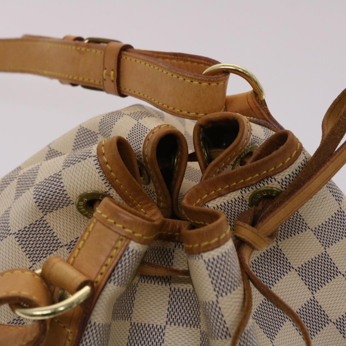 LOUIS VUITTON Damier Azur Noe BB Shoulder Bag N41220 LV Auth 46973