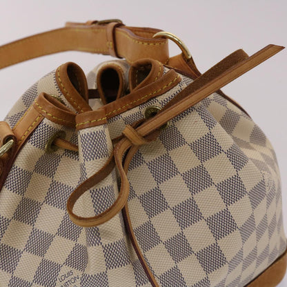 LOUIS VUITTON Damier Azur Noe BB Shoulder Bag N41220 LV Auth 46973