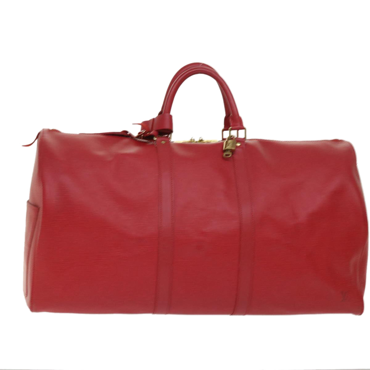 LOUIS VUITTON Epi Keepall 55 Boston Bag Red M42957 LV Auth 47095