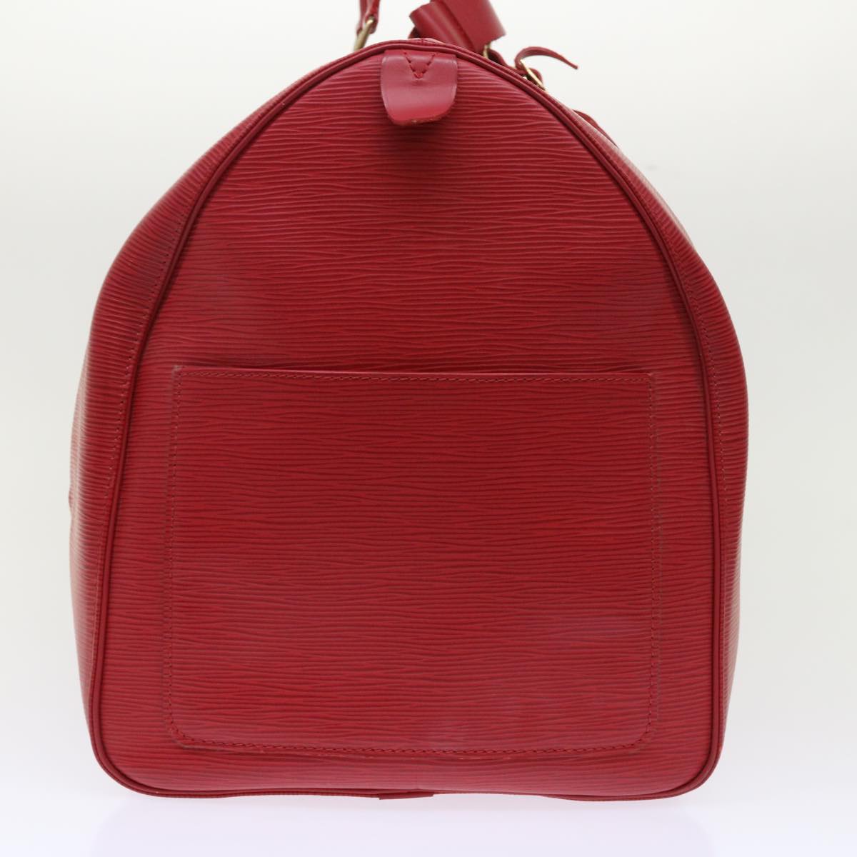 LOUIS VUITTON Epi Keepall 55 Boston Bag Red M42957 LV Auth 47095