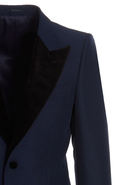 Gucci Men Velvet Lapels Blazer Jacket