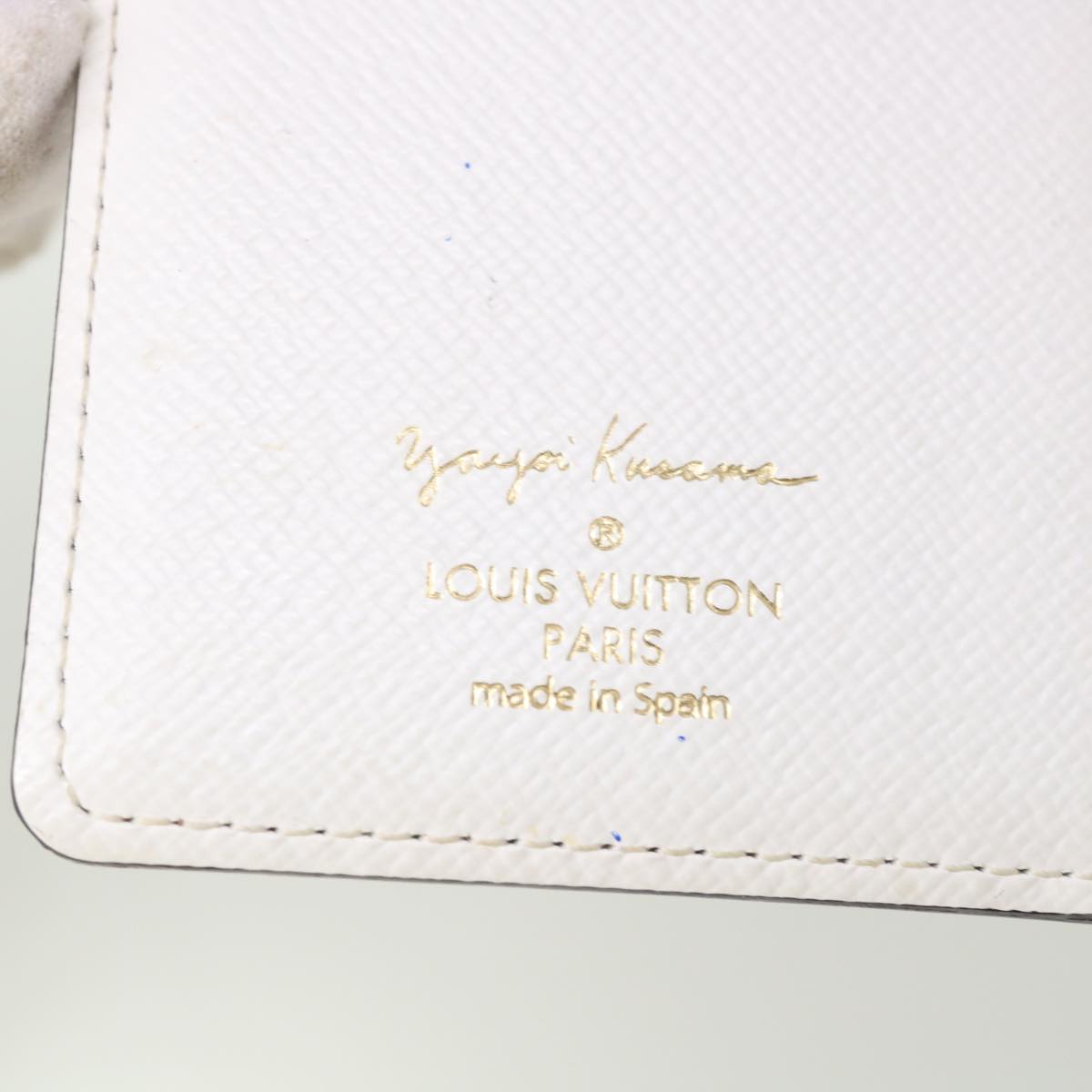 LOUIS VUITTON Yayoi Kusama Agenda PM Day Planner Cover White R21131 Auth 47200A