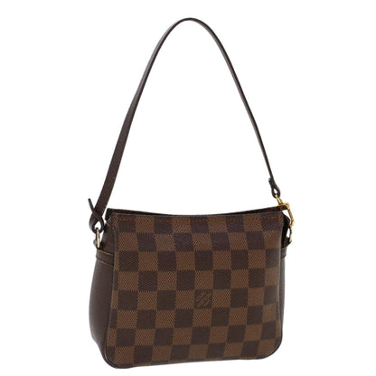 LOUIS VUITTON Damier Ebene Trousse Make Up Pouch N51982 LV Auth 47308