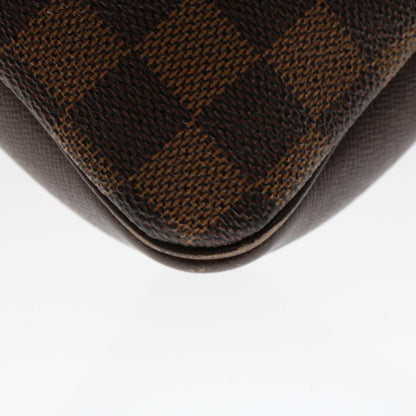 LOUIS VUITTON Damier Ebene Trousse Make Up Pouch N51982 LV Auth 47308