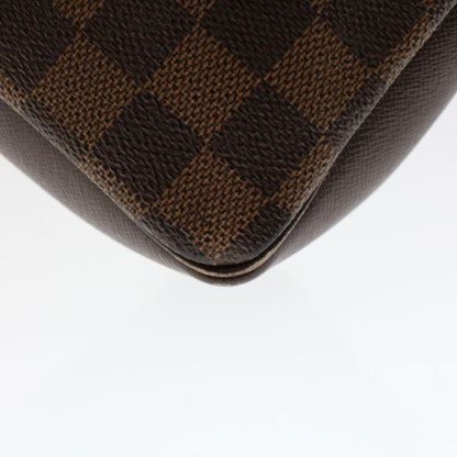 LOUIS VUITTON Damier Ebene Trousse Make Up Pouch N51982 LV Auth 47308