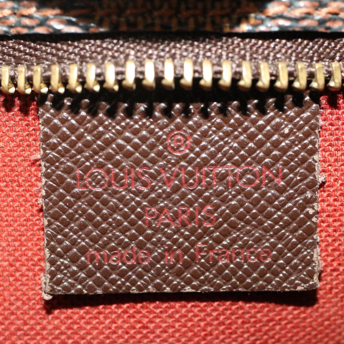 LOUIS VUITTON Damier Ebene Trousse Make Up Pouch N51982 LV Auth 47308