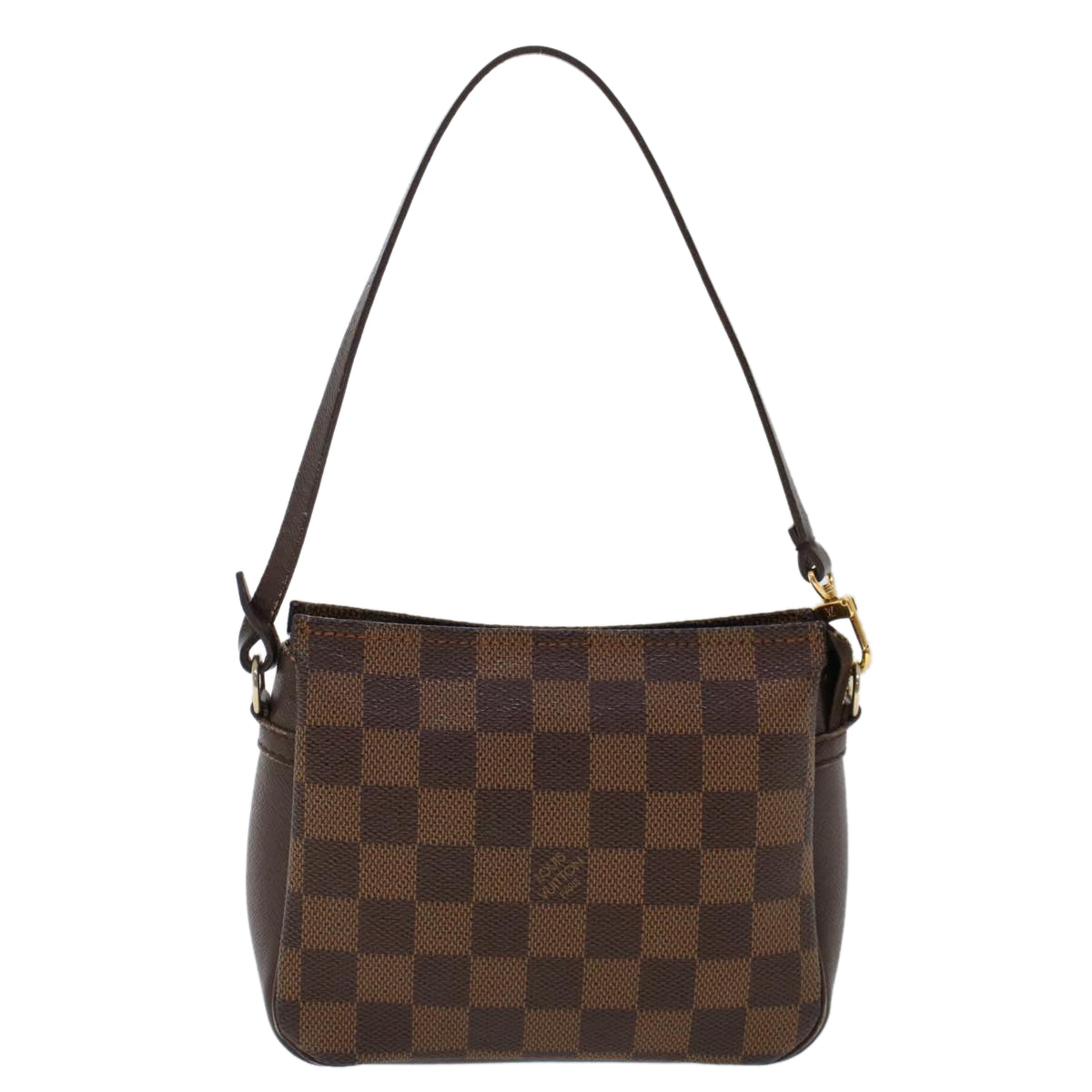 LOUIS VUITTON Damier Ebene Trousse Make Up Pouch N51982 LV Auth 47308