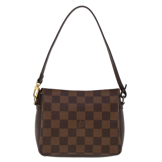 LOUIS VUITTON Damier Ebene Trousse Make Up Pouch N51982 LV Auth 47308