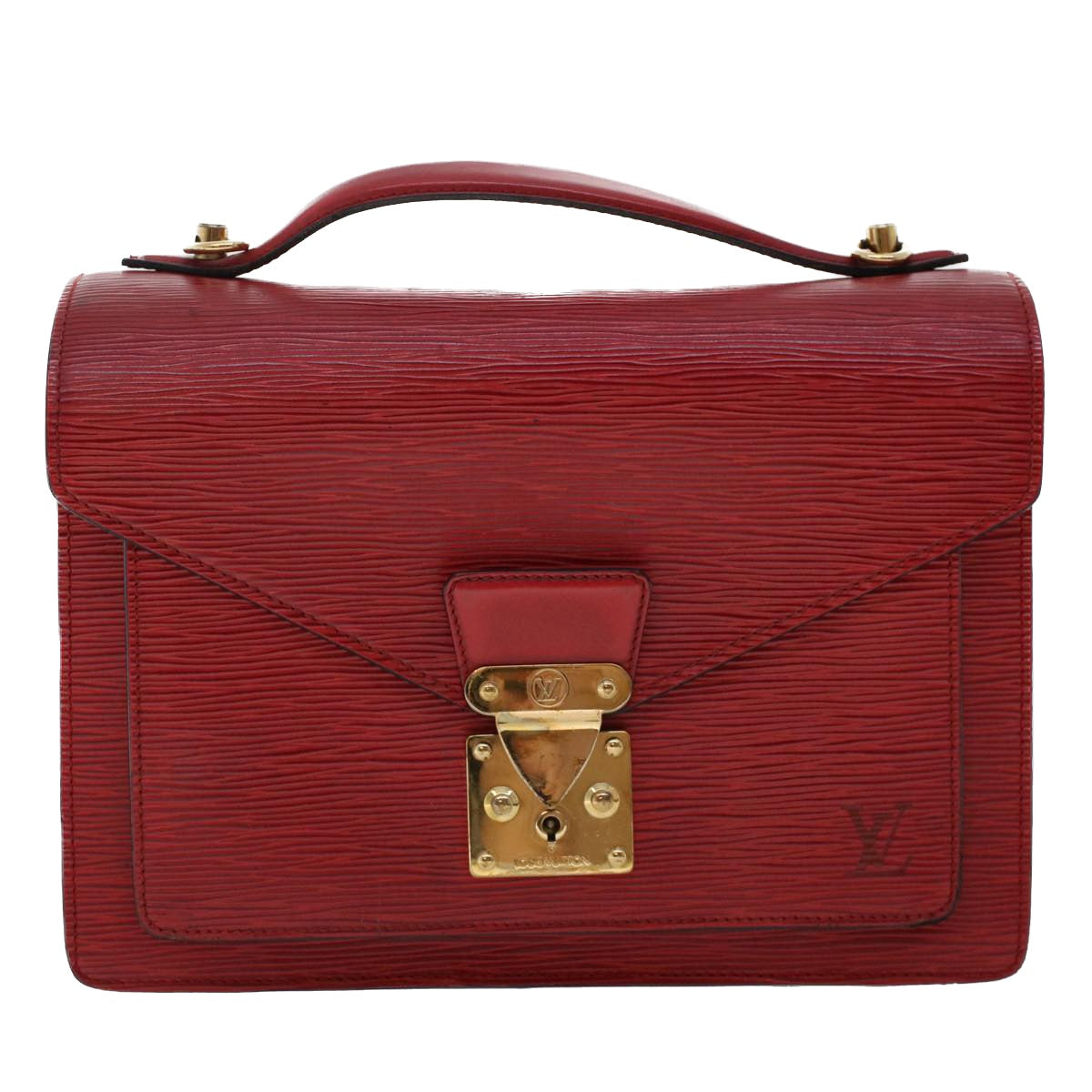 LOUIS VUITTON Epi Monceau 28 Hand Bag 2way Red M40783 LV Auth 47349