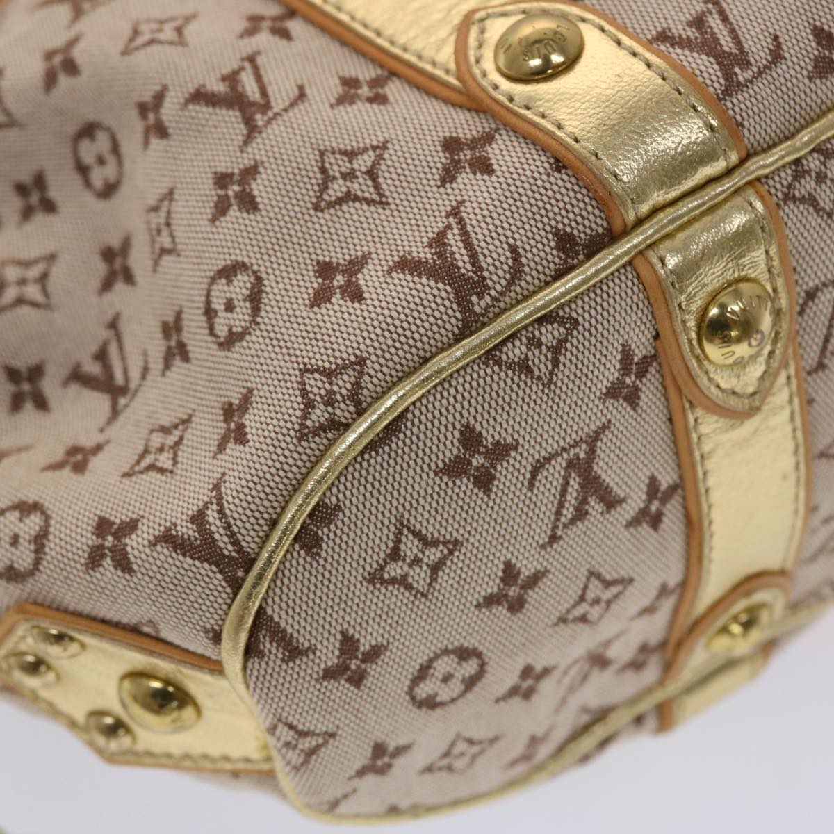 LOUIS VUITTON Monogram Mini Teda GM Hand Bag Brown Gold M92392 LV Auth 47372