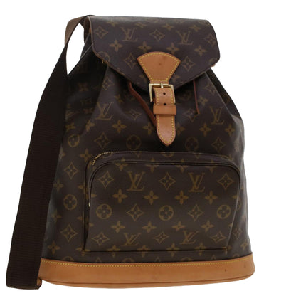 LOUIS VUITTON Monogram Montsouris GM Backpack M51135 LV Auth 47563