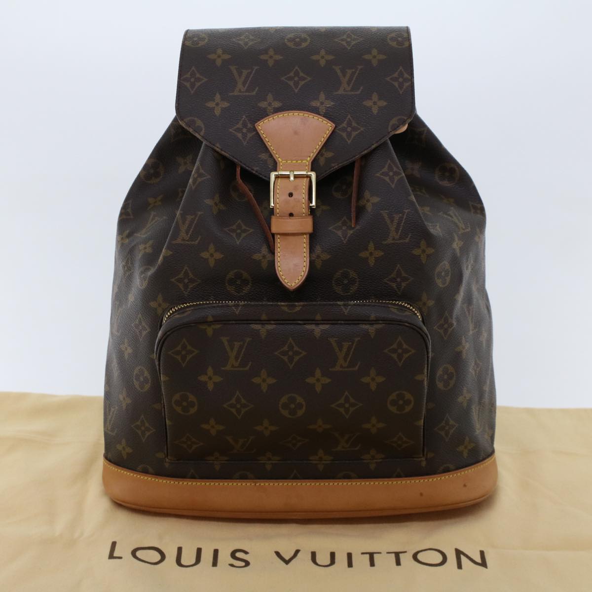 LOUIS VUITTON Monogram Montsouris GM Backpack M51135 LV Auth 47563