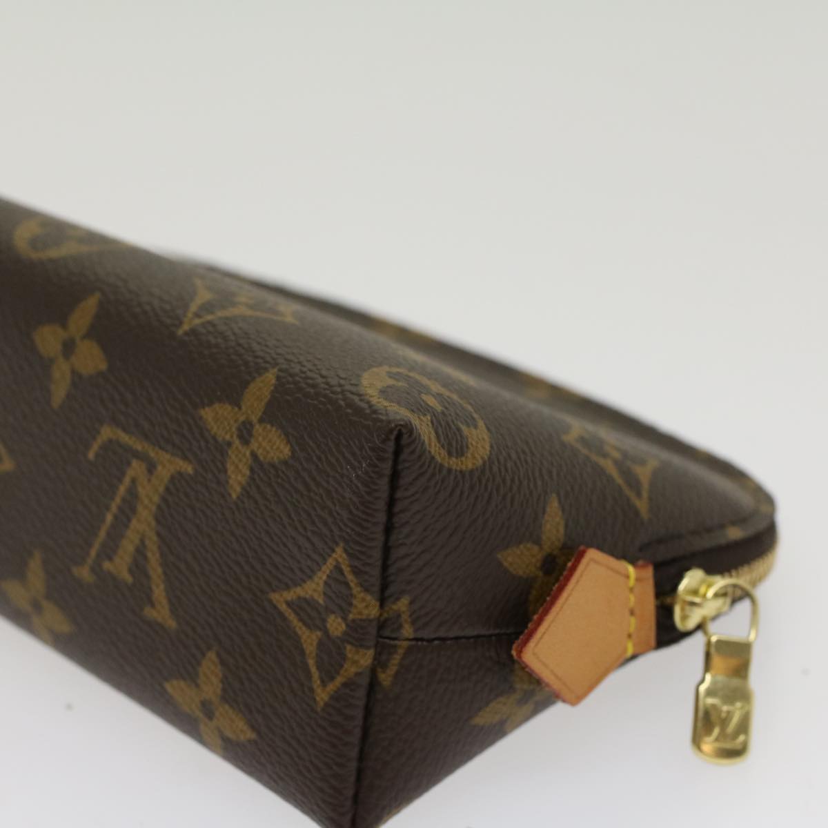 LOUIS VUITTON Monogram Pochette Cosmetic PM Cosmetic Pouch M47515 LV Auth 47599