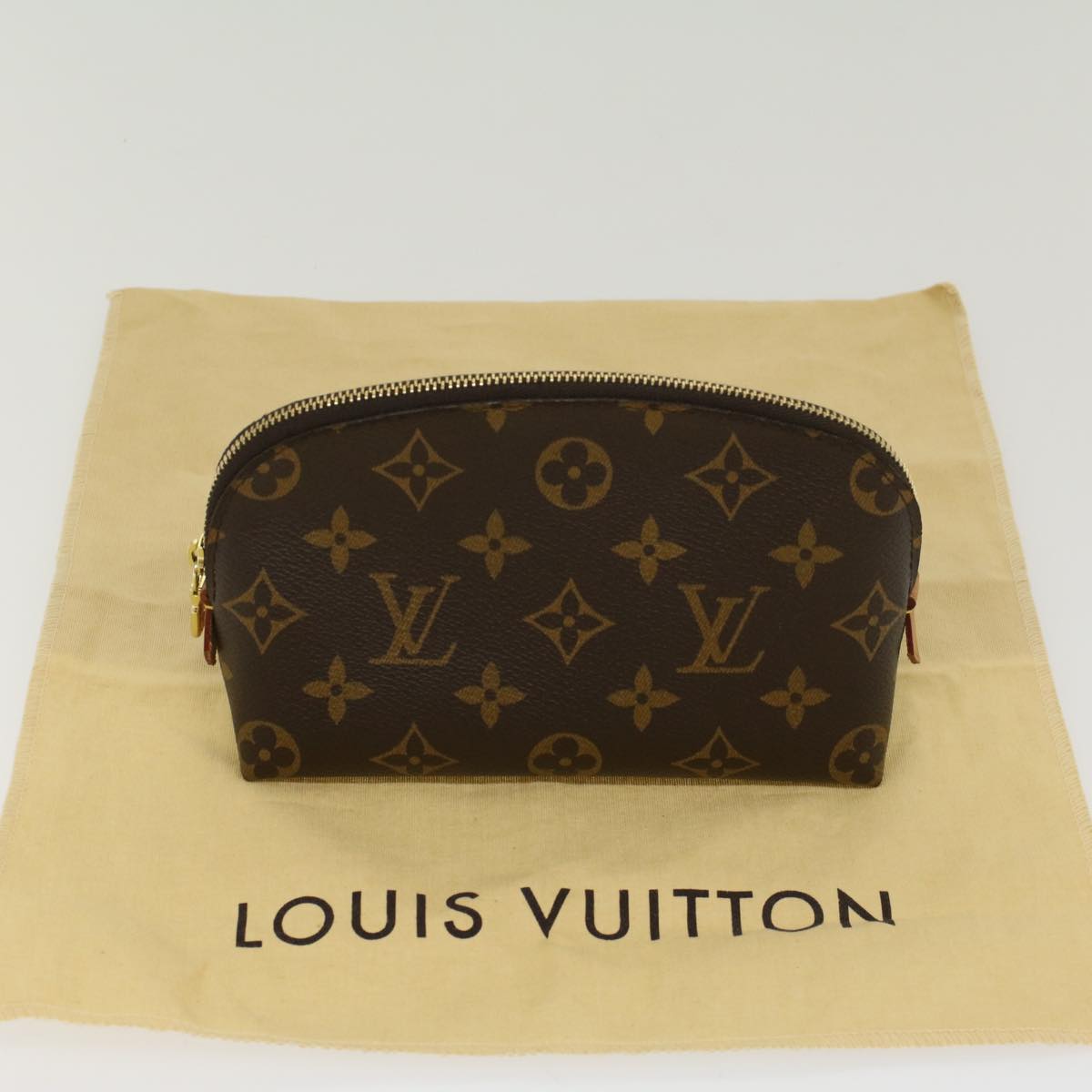 LOUIS VUITTON Monogram Pochette Cosmetic PM Cosmetic Pouch M47515 LV Auth 47599