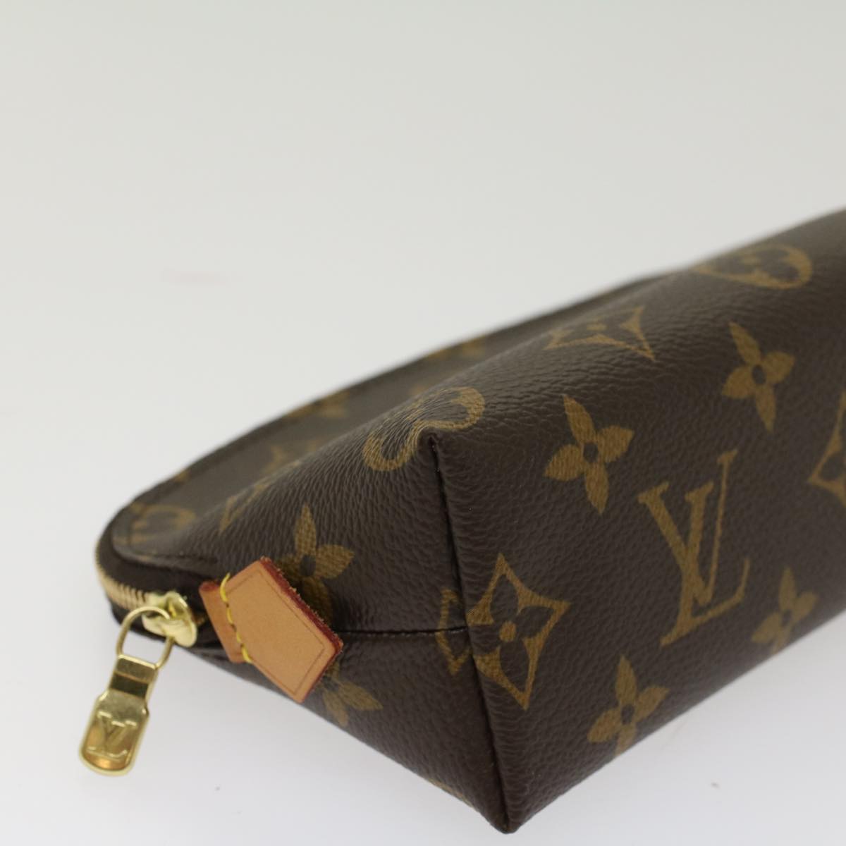 LOUIS VUITTON Monogram Pochette Cosmetic PM Cosmetic Pouch M47515 LV Auth 47599