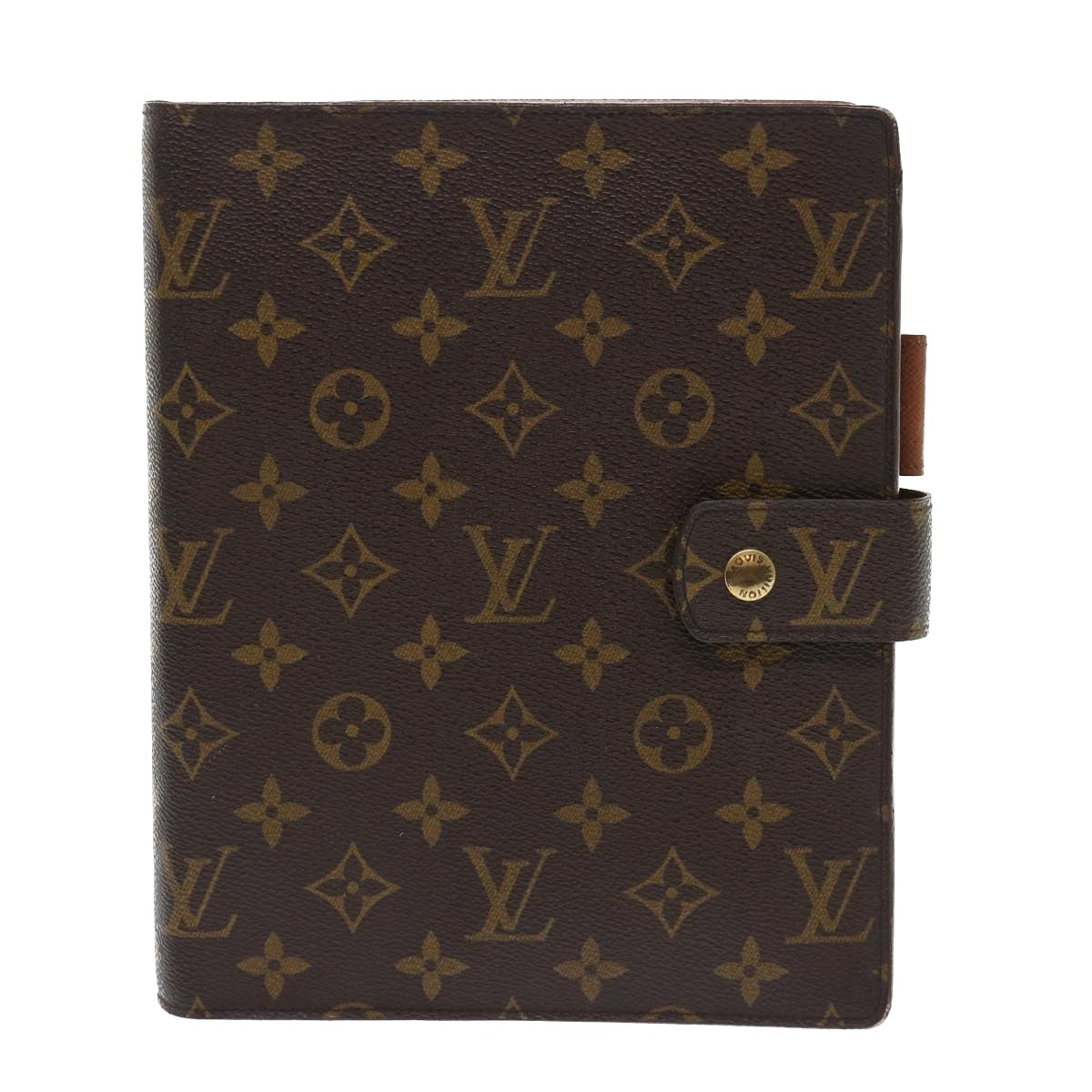 LOUIS VUITTON Monogram Agenda GM Day Planner Cover R20006 LV Auth 47603