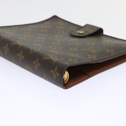 LOUIS VUITTON Monogram Agenda GM Day Planner Cover R20006 LV Auth 47603