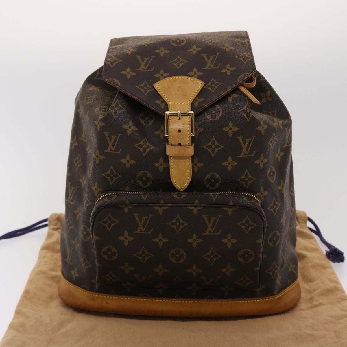 LOUIS VUITTON Monogram Montsouris GM Backpack M51135 LV Auth 47732