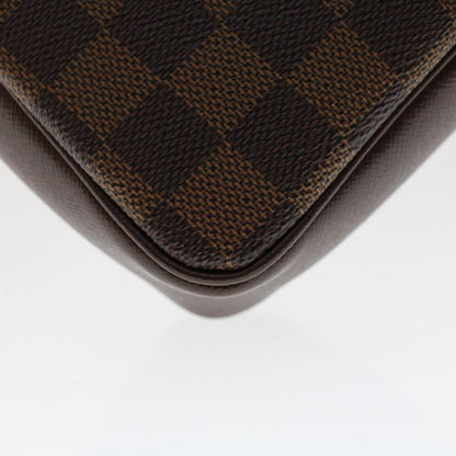 LOUIS VUITTON Damier Ebene Trousse Makeup Pouch N51982 LV Auth 47761