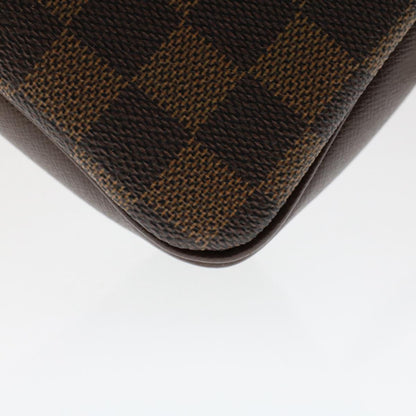 LOUIS VUITTON Damier Ebene Trousse Makeup Pouch N51982 LV Auth 47761