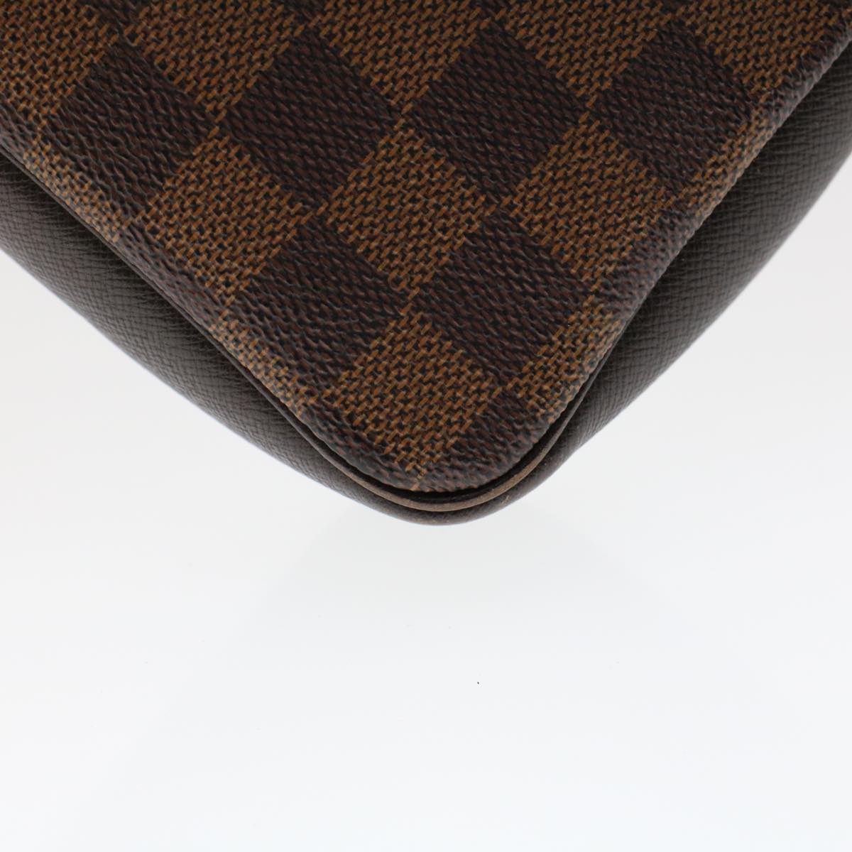 LOUIS VUITTON Damier Ebene Trousse makeup Pouch N51982 LV Auth 47762