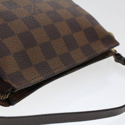 LOUIS VUITTON Damier Ebene Trousse makeup Pouch N51982 LV Auth 47762