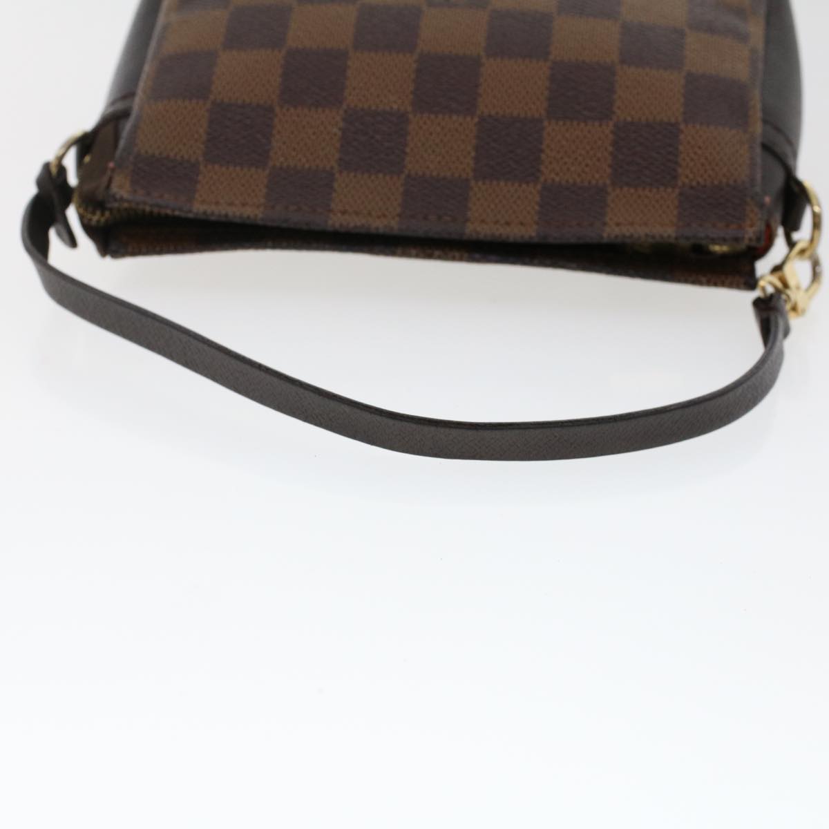 LOUIS VUITTON Damier Ebene Trousse makeup Pouch N51982 LV Auth 47762