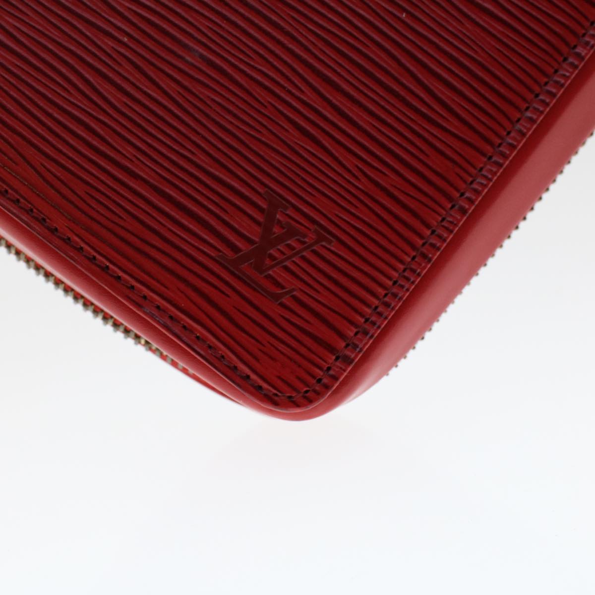 LOUIS VUITTON Epi Agenda Voyage Clutch Bag Red LV Auth 47809