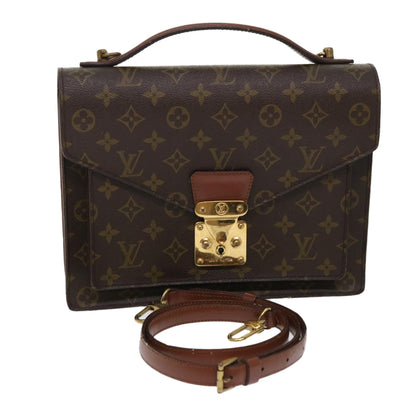 LOUIS VUITTON Monogram Monceau 28 Hand Bag 2way M51185 LV Auth 47818