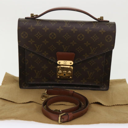 LOUIS VUITTON Monogram Monceau 28 Hand Bag 2way M51185 LV Auth 47818