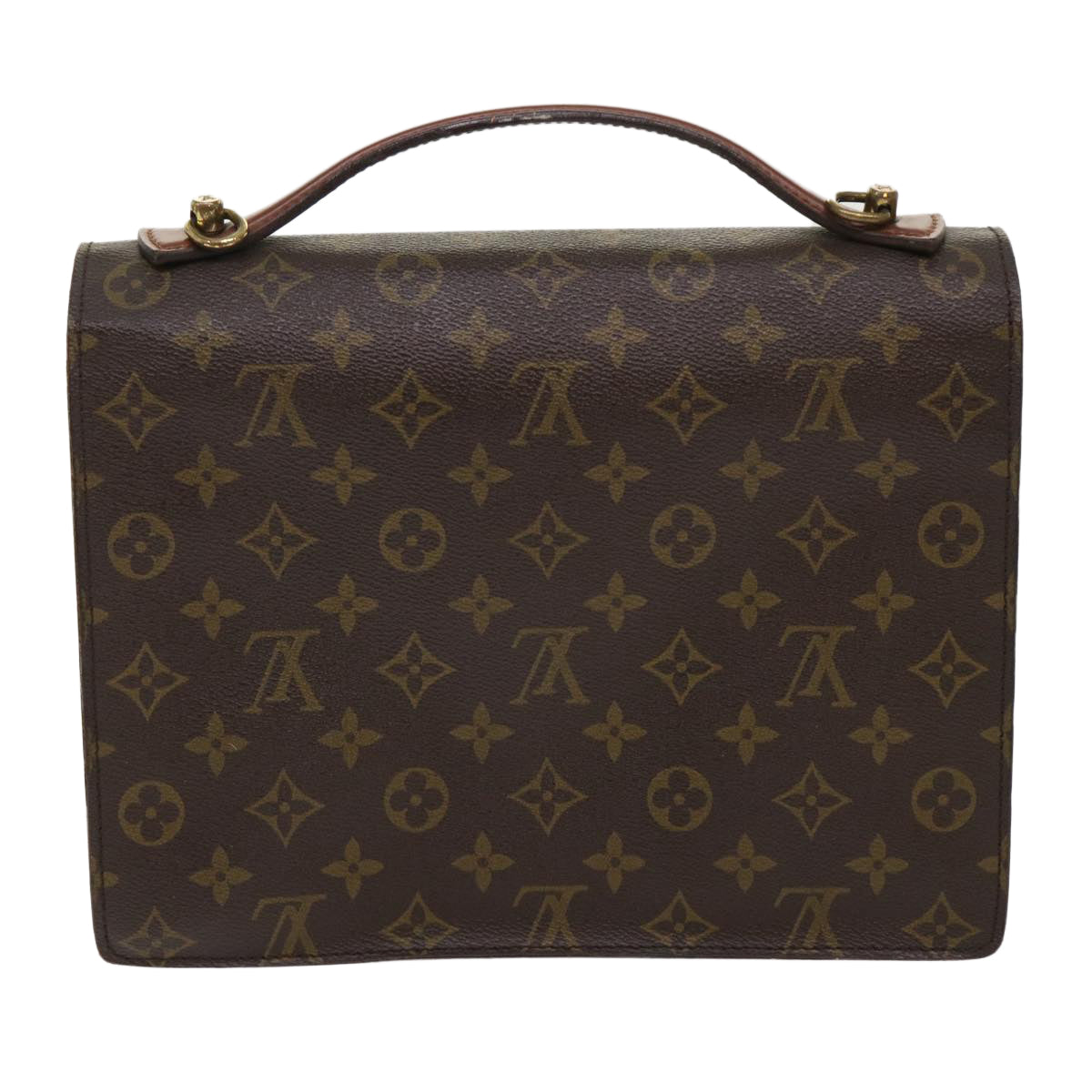 LOUIS VUITTON Monogram Monceau 28 Hand Bag 2way M51185 LV Auth 47818