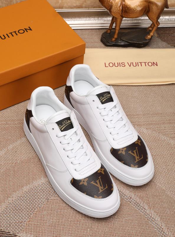 The Bags Vibe - Louis Vuitton LWnogram Denim Brown and White Sneaker